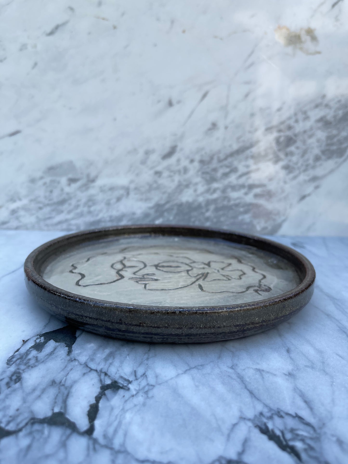 Flower in Her Hair Linework Plate I