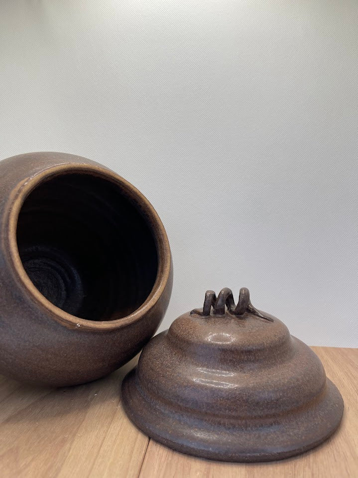 Snake Knob Lidded Vase