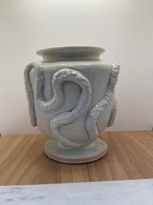 Large Footed Snake Vase