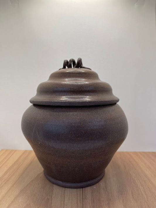 Snake Knob Lidded Vase
